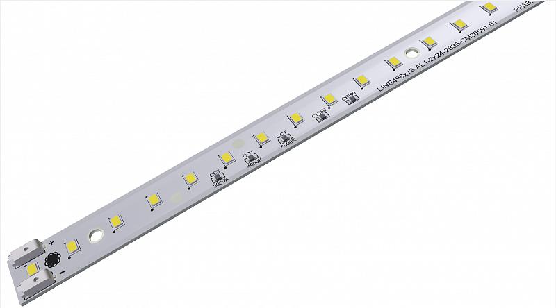 Светодиодный модуль LINE 498x13 AL1 2x24 2835 840 RGC-E40-C CM20591 АРГОС-ЭЛЕКТРОН  по лучшей цене с доставкой - интернет-магазин Прогрессивные решения