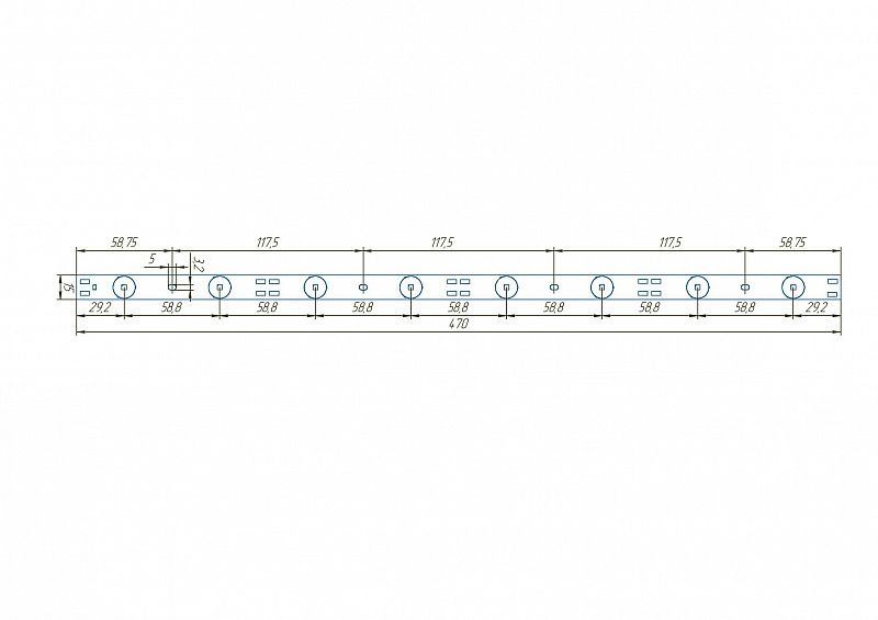 Светодиодный модуль LINE 470x15 AL1 2x4 3030 Lens 160deg 480 АРГОС-ЭЛЕКТРОН  по лучшей цене с доставкой - интернет-магазин Прогрессивные решения