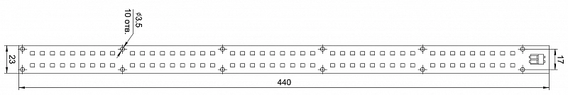 Светодиодный модуль Module 440x23 2x45 AL1.5 2835 840 DL250 АРГОС-ЭЛЕКТРОН  по лучшей цене с доставкой - интернет-магазин Прогрессивные решения