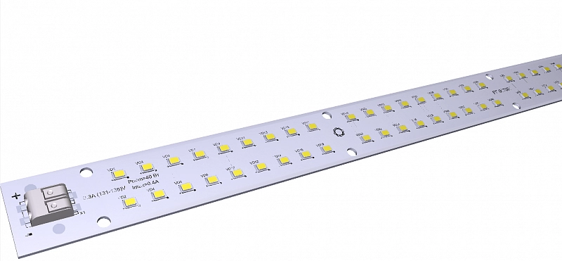 Светодиодный модуль Module 440x23 2x45 AL1.5 2835 850 DL250 АРГОС-ЭЛЕКТРОН  по лучшей цене с доставкой - интернет-магазин Прогрессивные решения