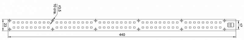 Светодиодный модуль Module 440x23 2x45 AL1.5 2835 850 DL250 АРГОС-ЭЛЕКТРОН  по лучшей цене с доставкой - интернет-магазин Прогрессивные решения